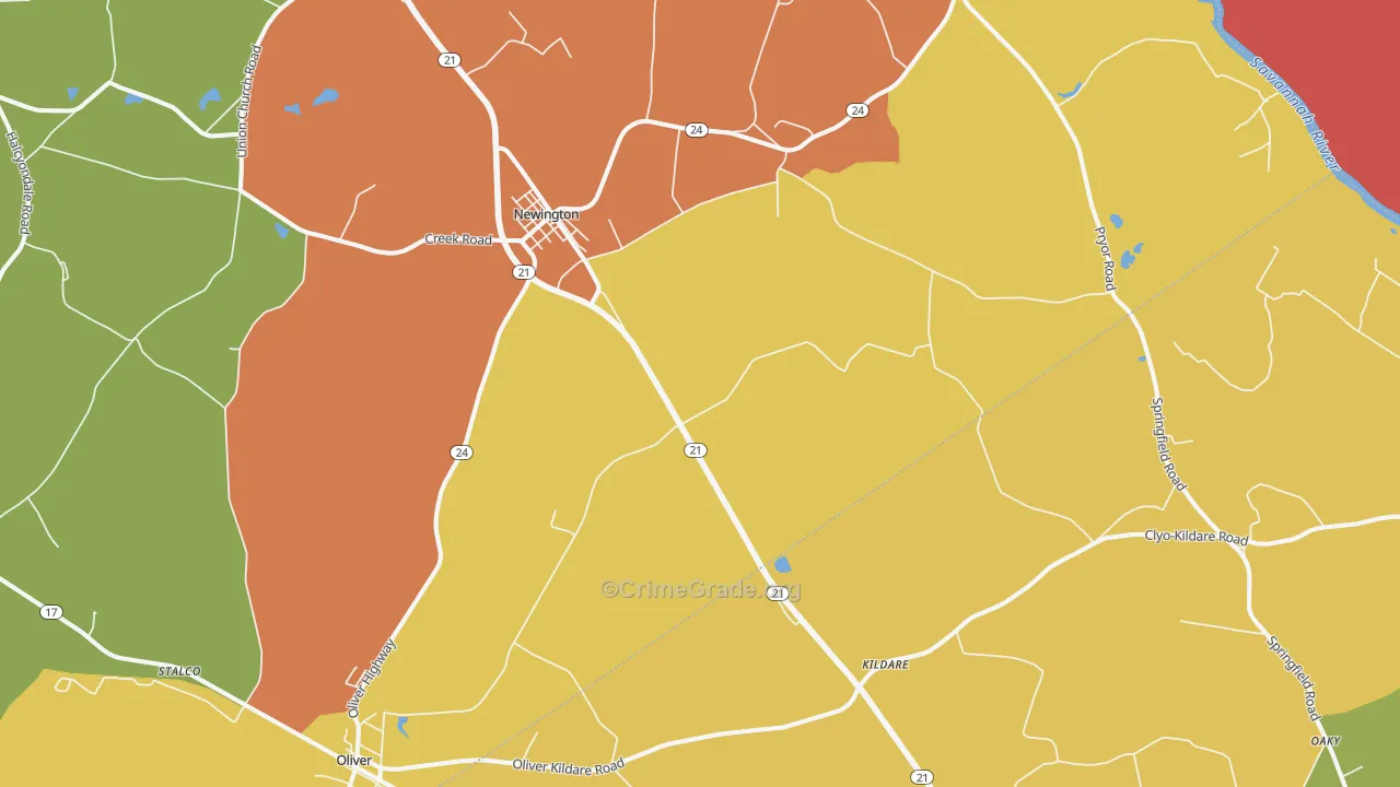 30446, GA Map of Theft Rates