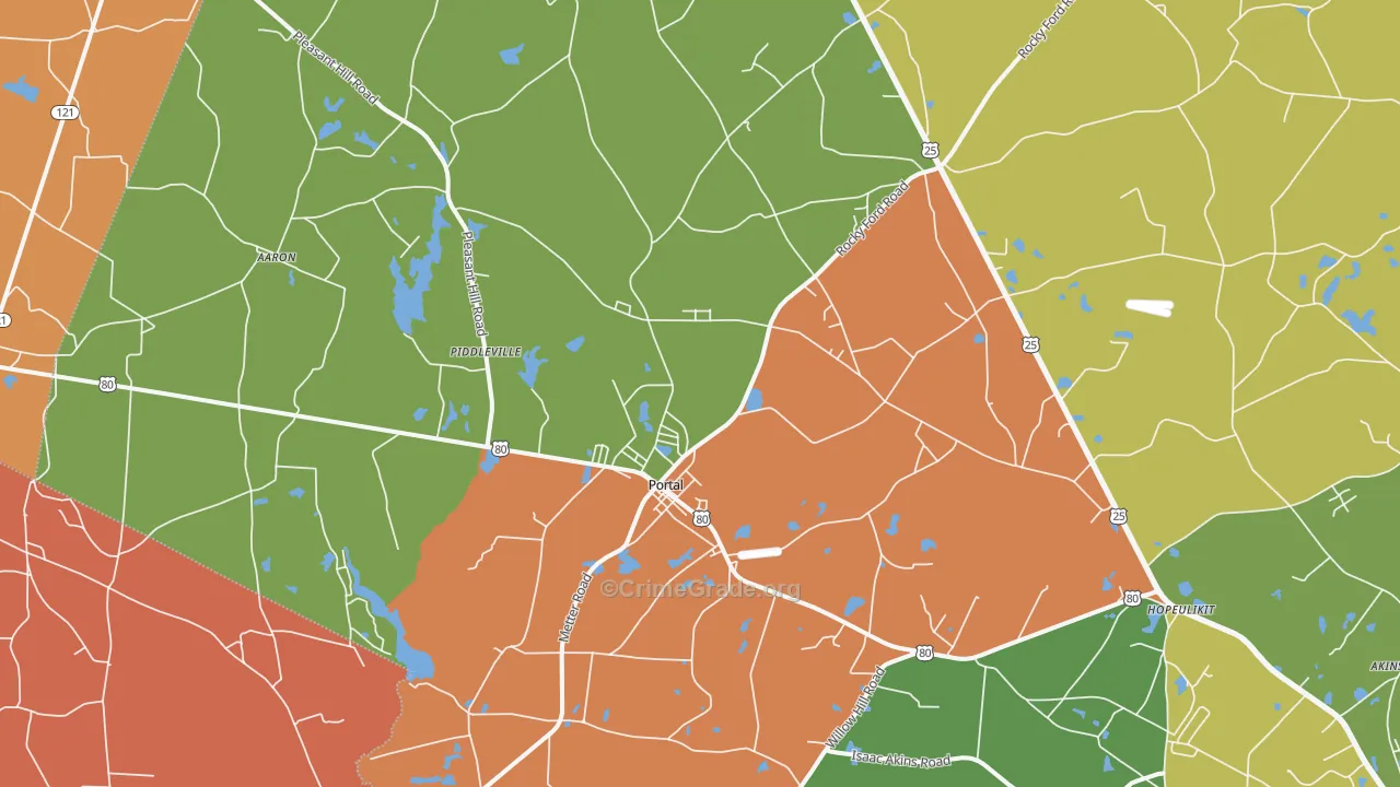 30450, GA Map of Theft Rates