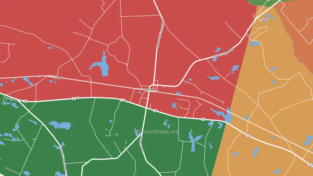 30451, GA Map of Theft Rates