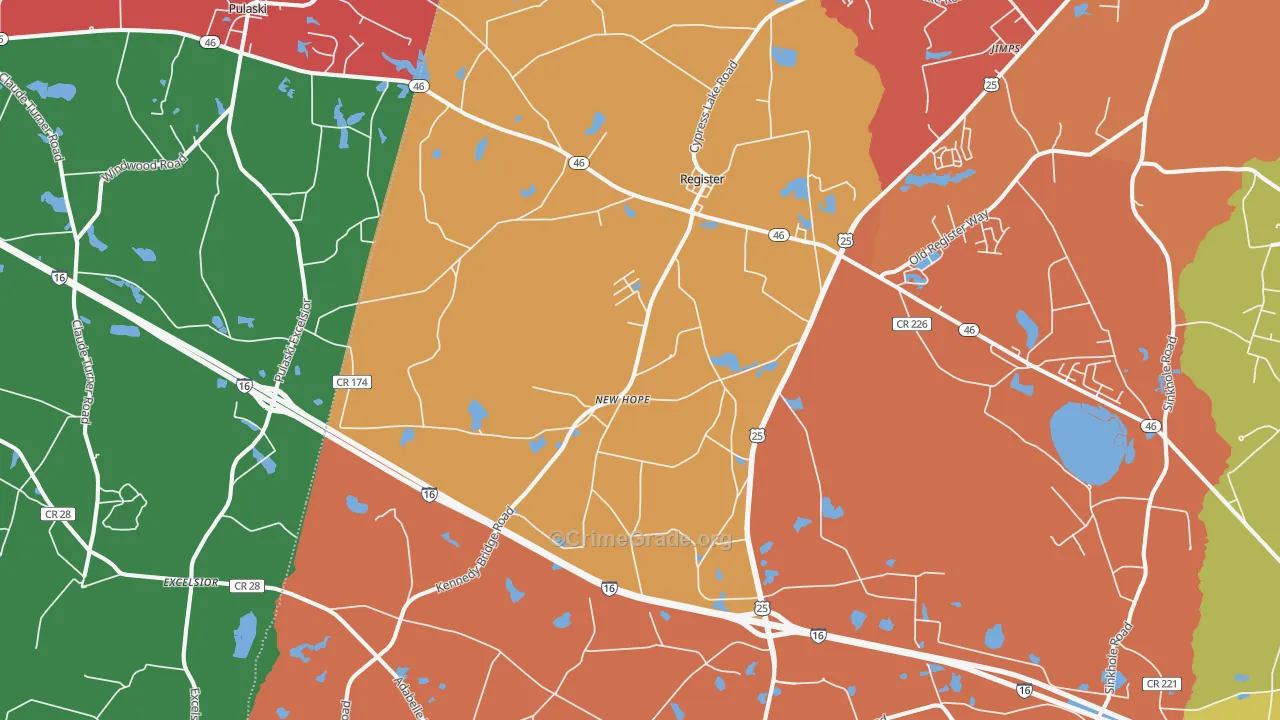 30452, GA Map of Theft Rates