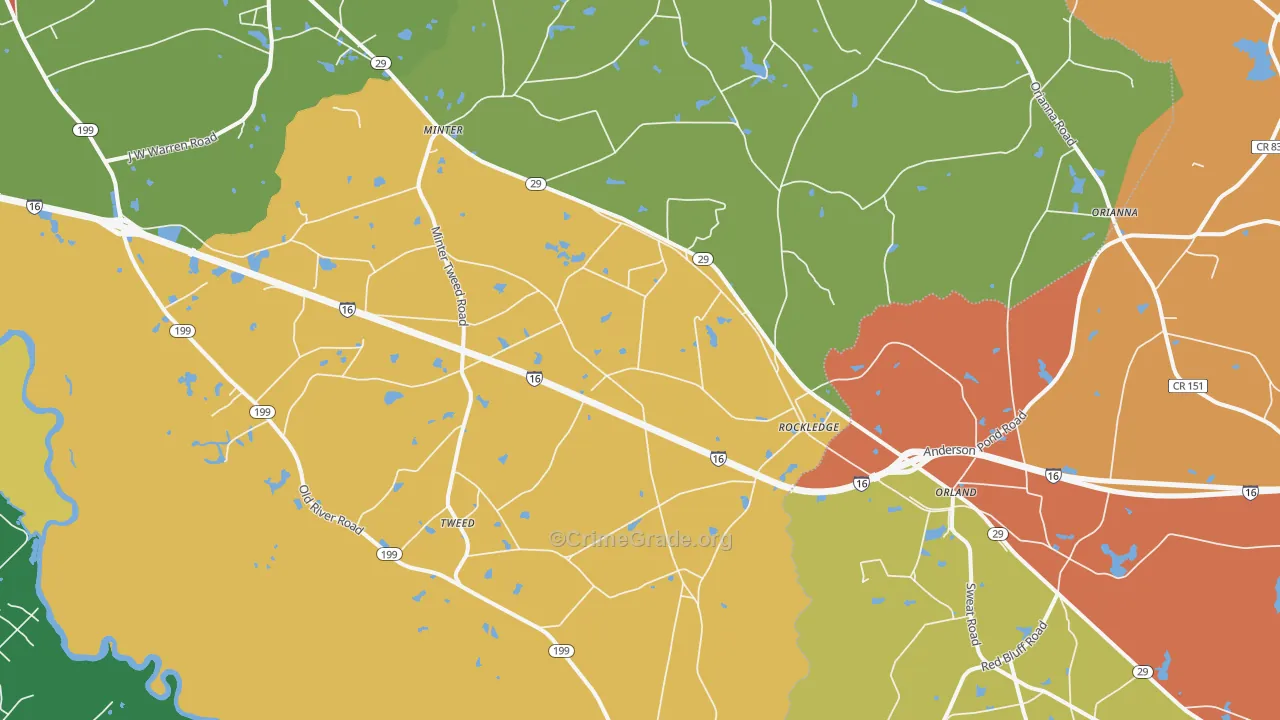 30454, GA Map of Theft Rates