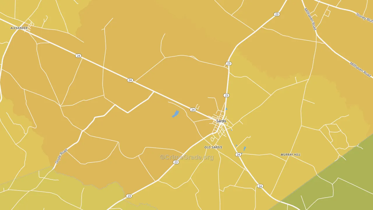 30456, GA Map of Theft Rates