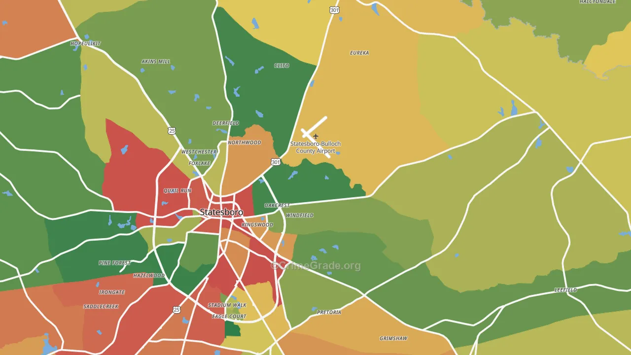 30461, GA Map of Theft Rates