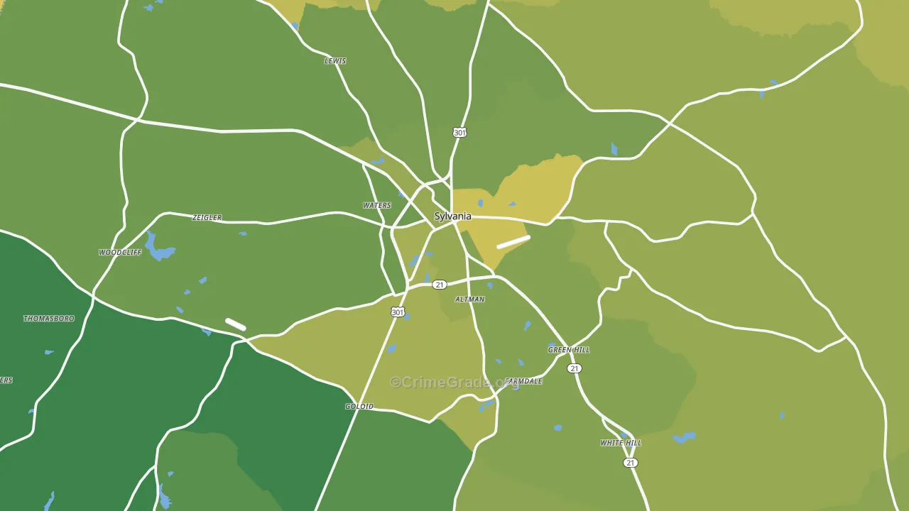 30467, GA Map of Theft Rates