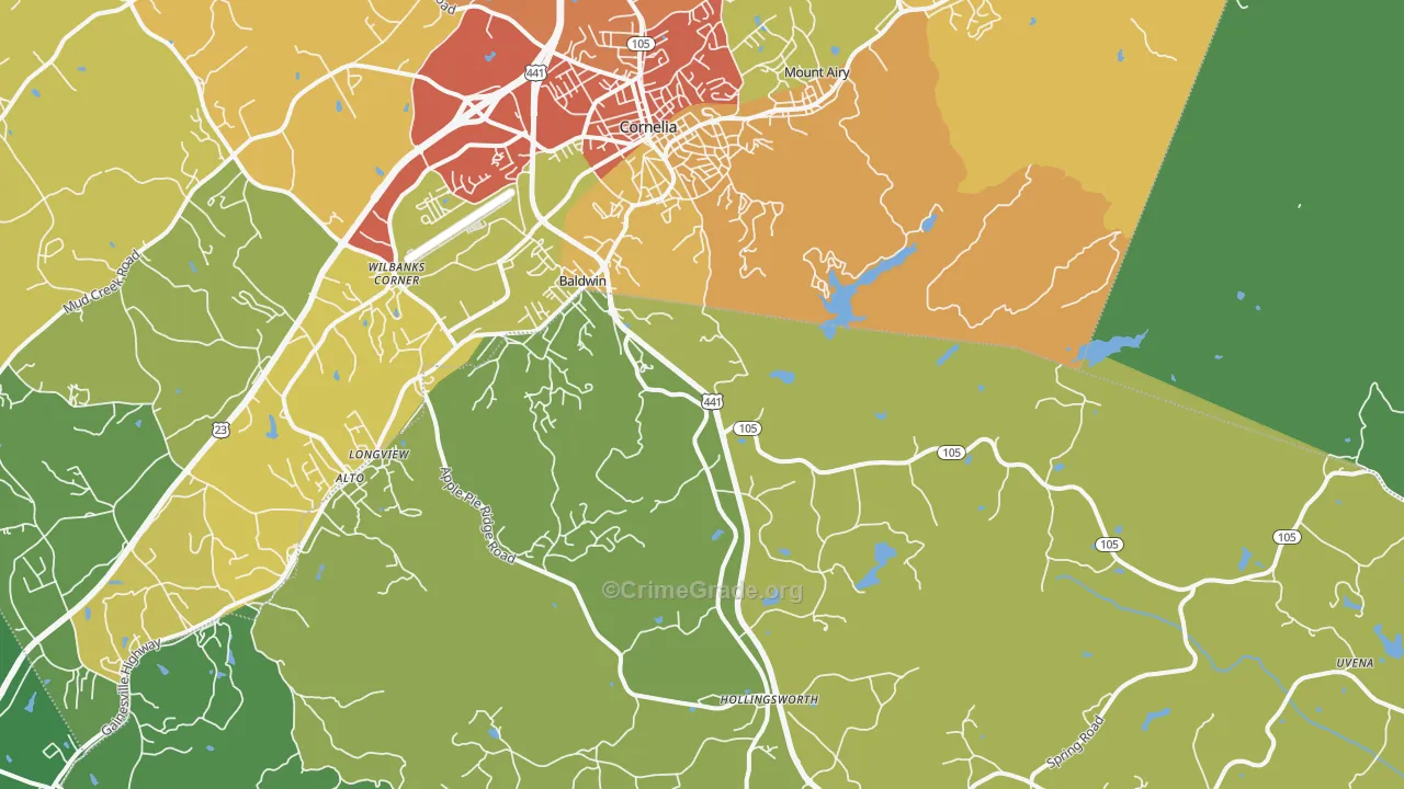 30511, GA Map of Theft Rates