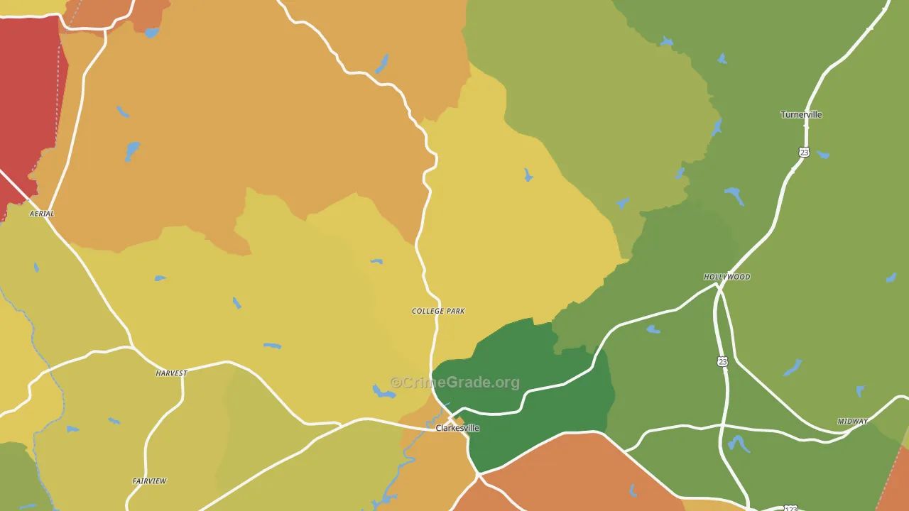 30523, GA Map of Theft Rates
