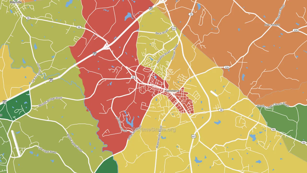30529, GA Map of Theft Rates