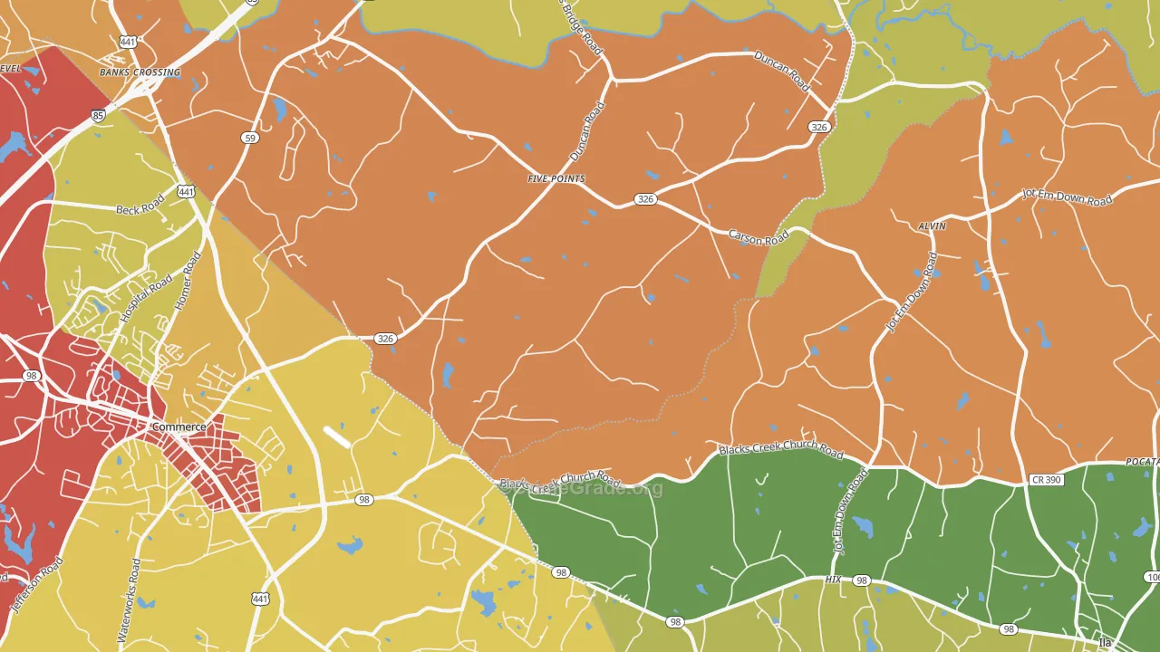 30530, GA Map of Theft Rates
