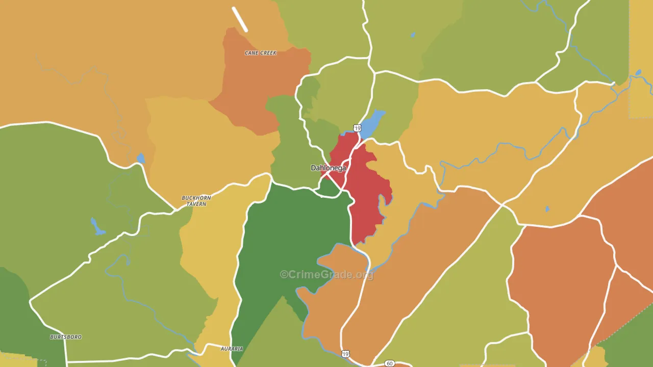 30533, GA Map of Theft Rates