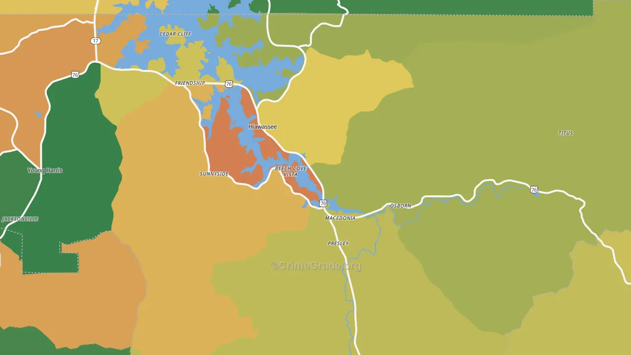 30546, GA Map of Theft Rates