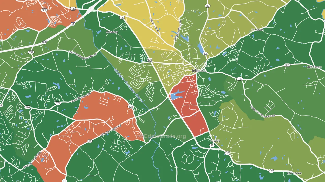 30549, GA Map of Theft Rates