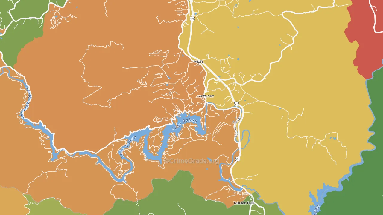 30552, GA Map of Theft Rates