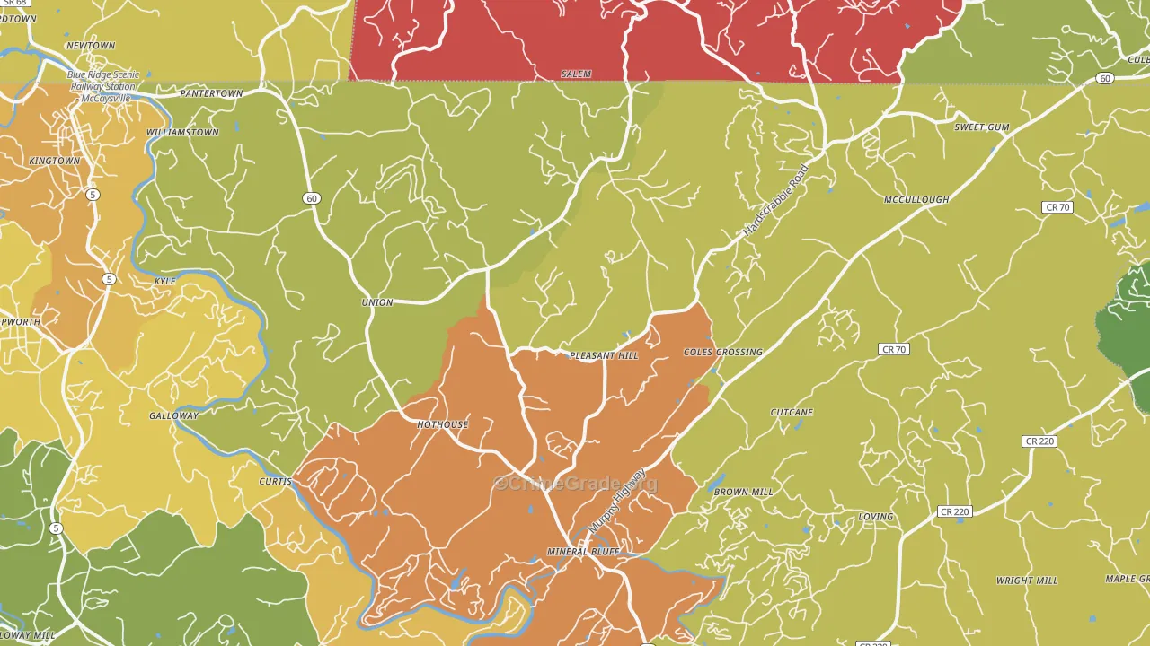 30559, GA Map of Theft Rates
