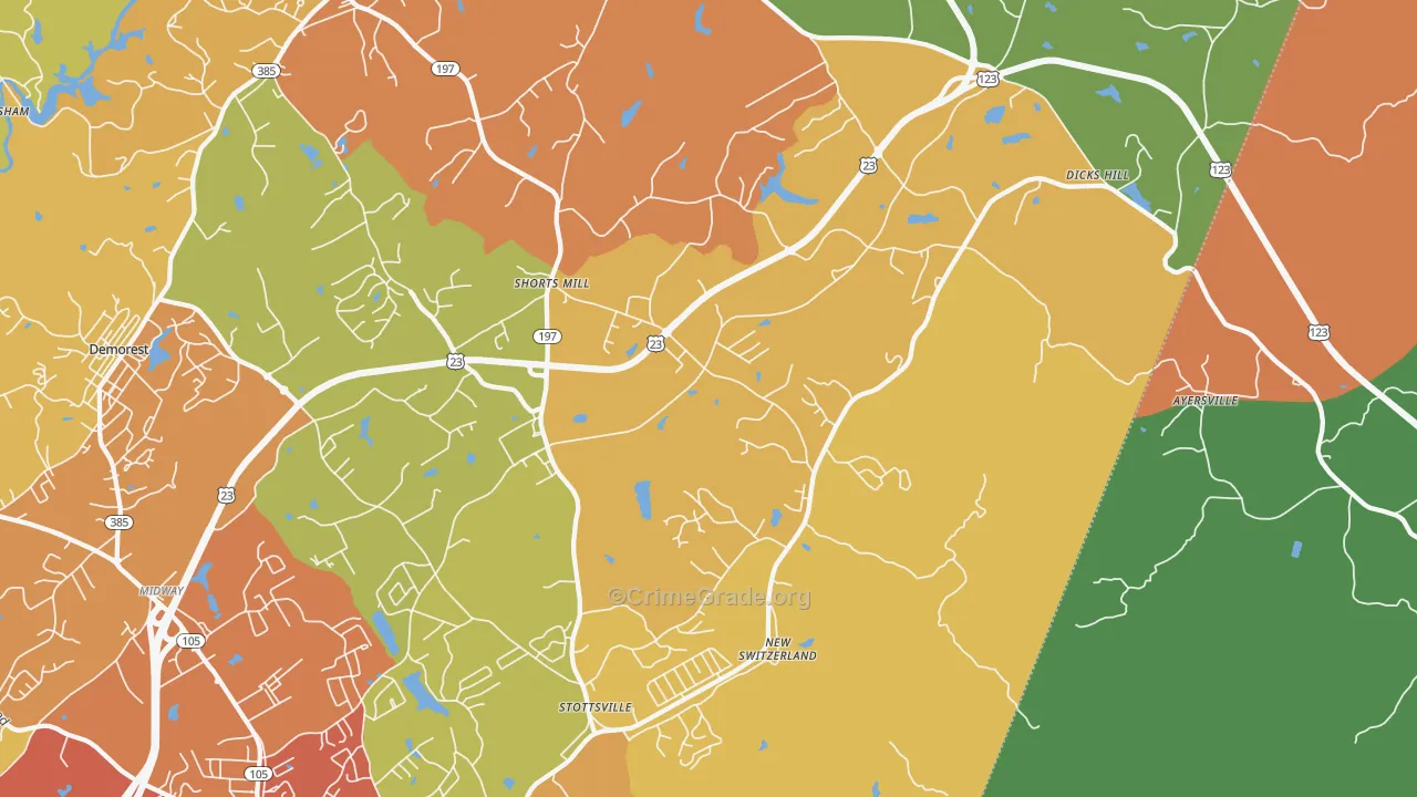 30563, GA Map of Theft Rates