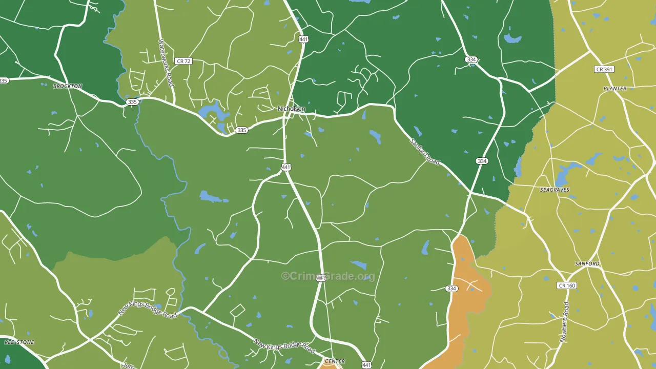 30565, GA Map of Theft Rates