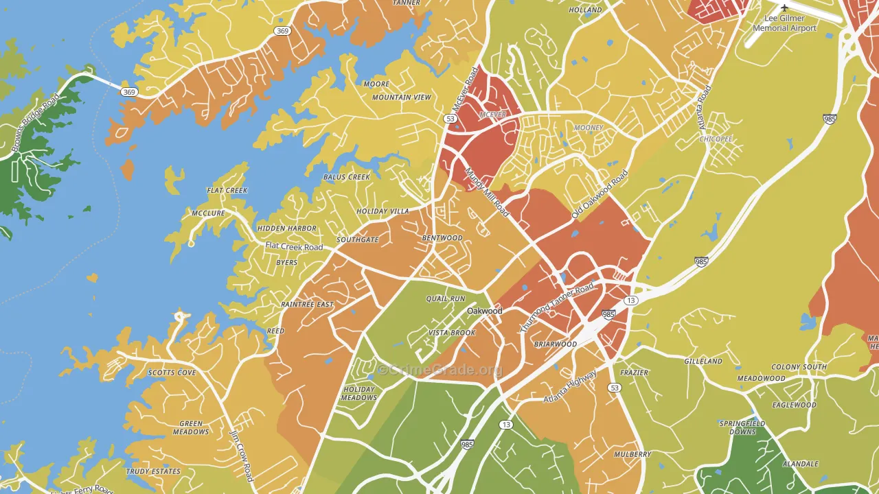 30566, GA Map of Theft Rates