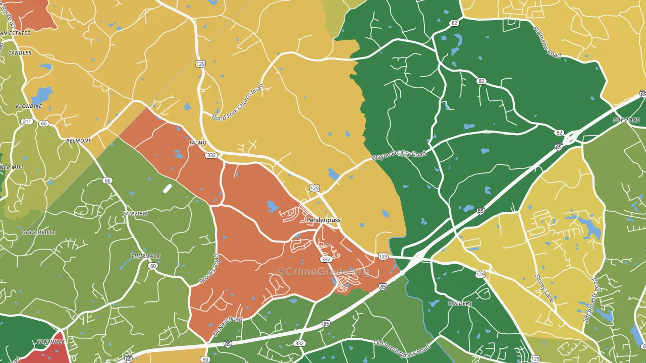 30567, GA Map of Theft Rates