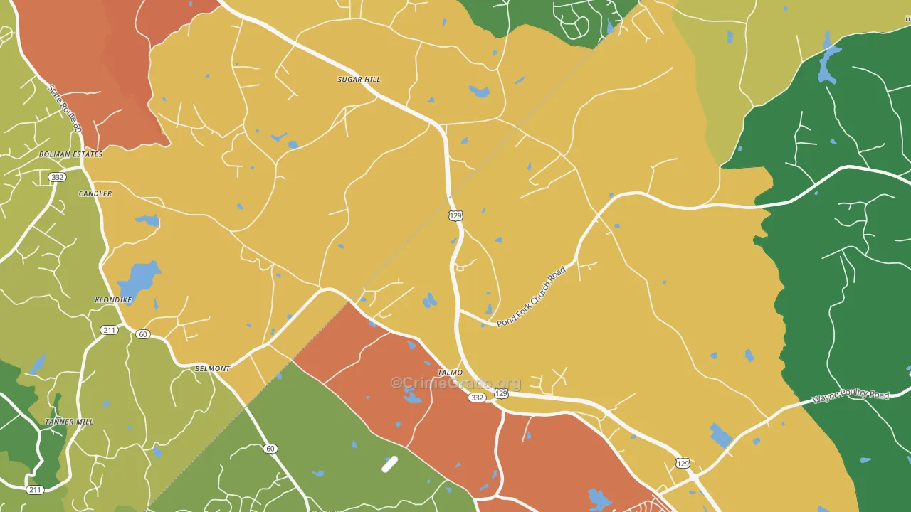 30575, GA Map of Theft Rates