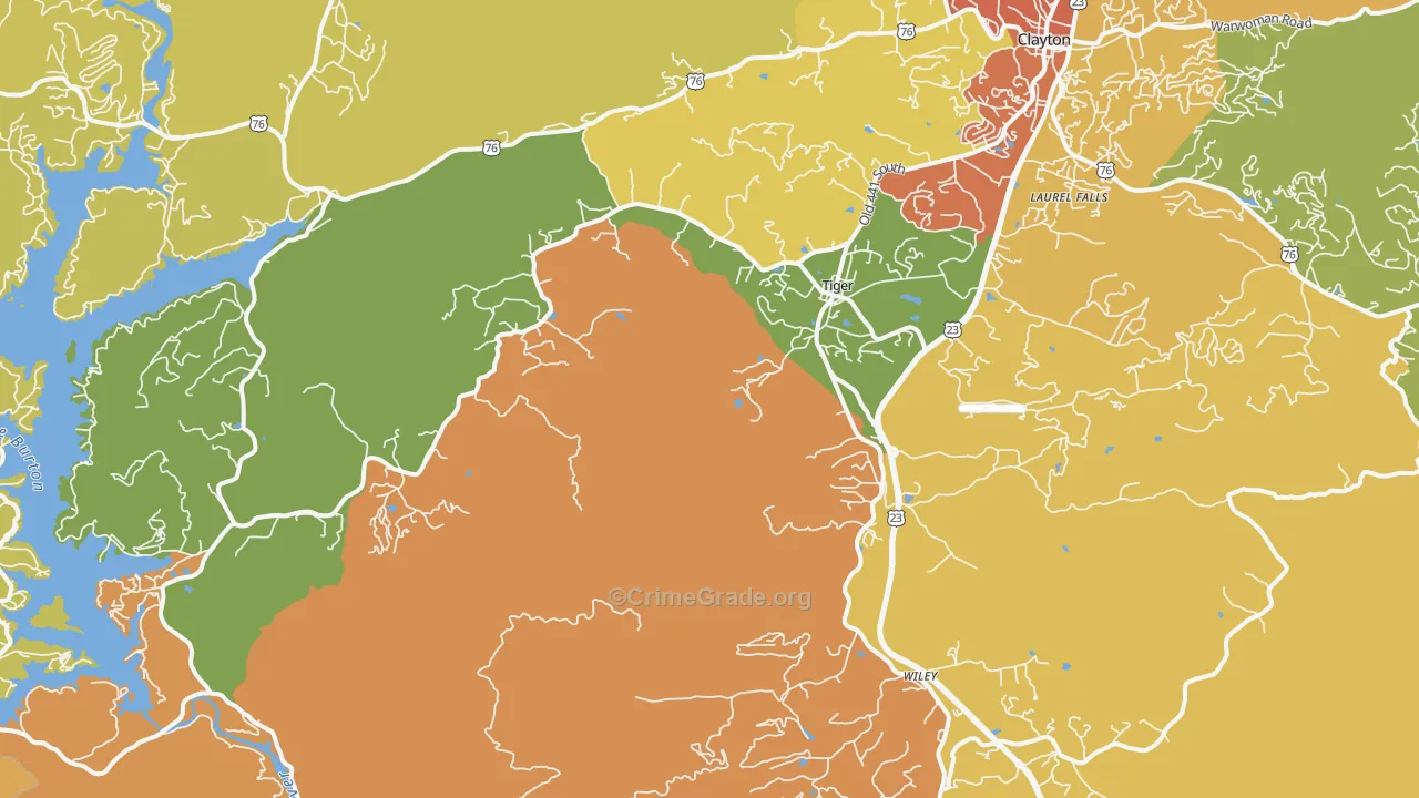 30576, GA Map of Theft Rates