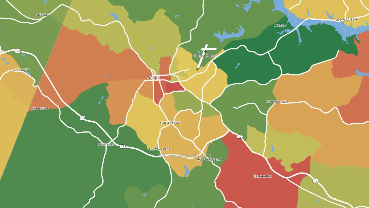 30577, GA Map of Theft Rates