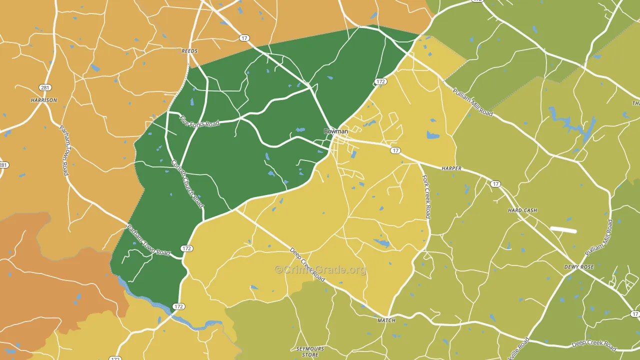 30624, GA Map of Theft Rates