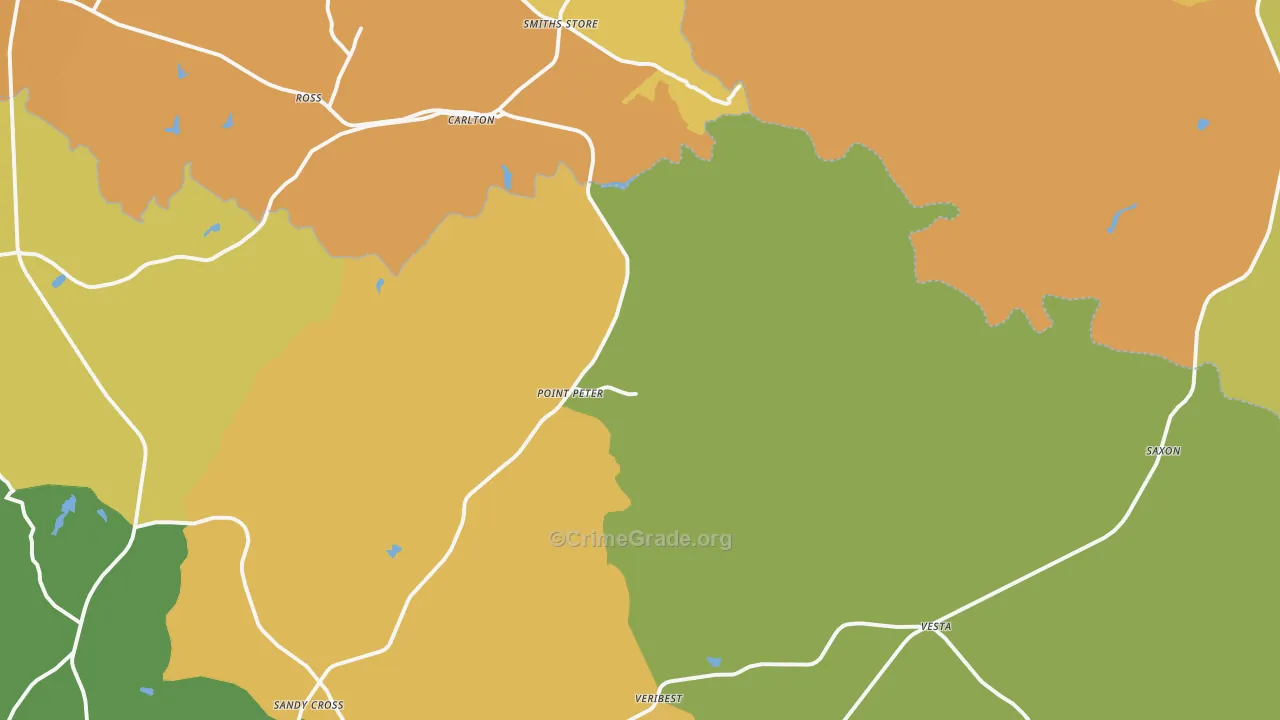 30627, GA Map of Theft Rates