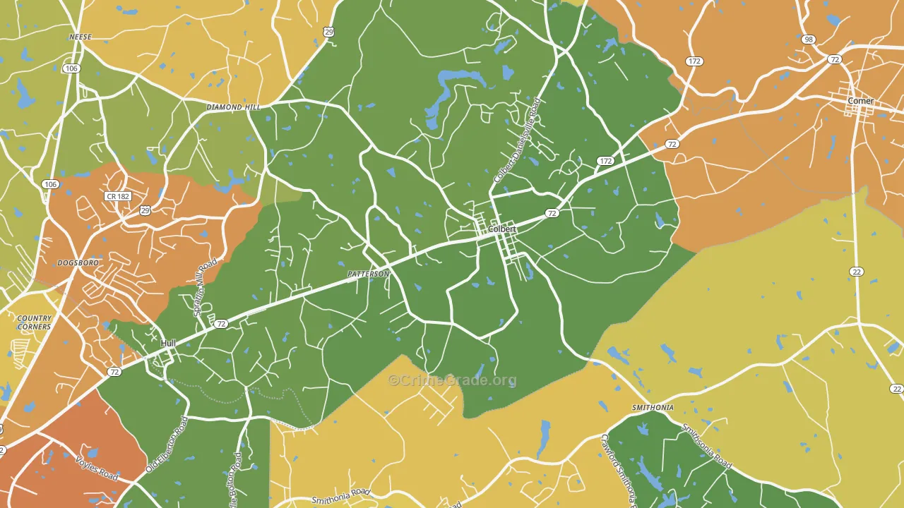 30628, GA Map of Theft Rates