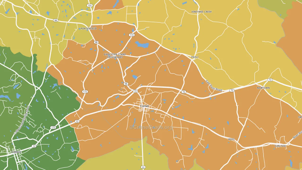 30629, GA Map of Theft Rates