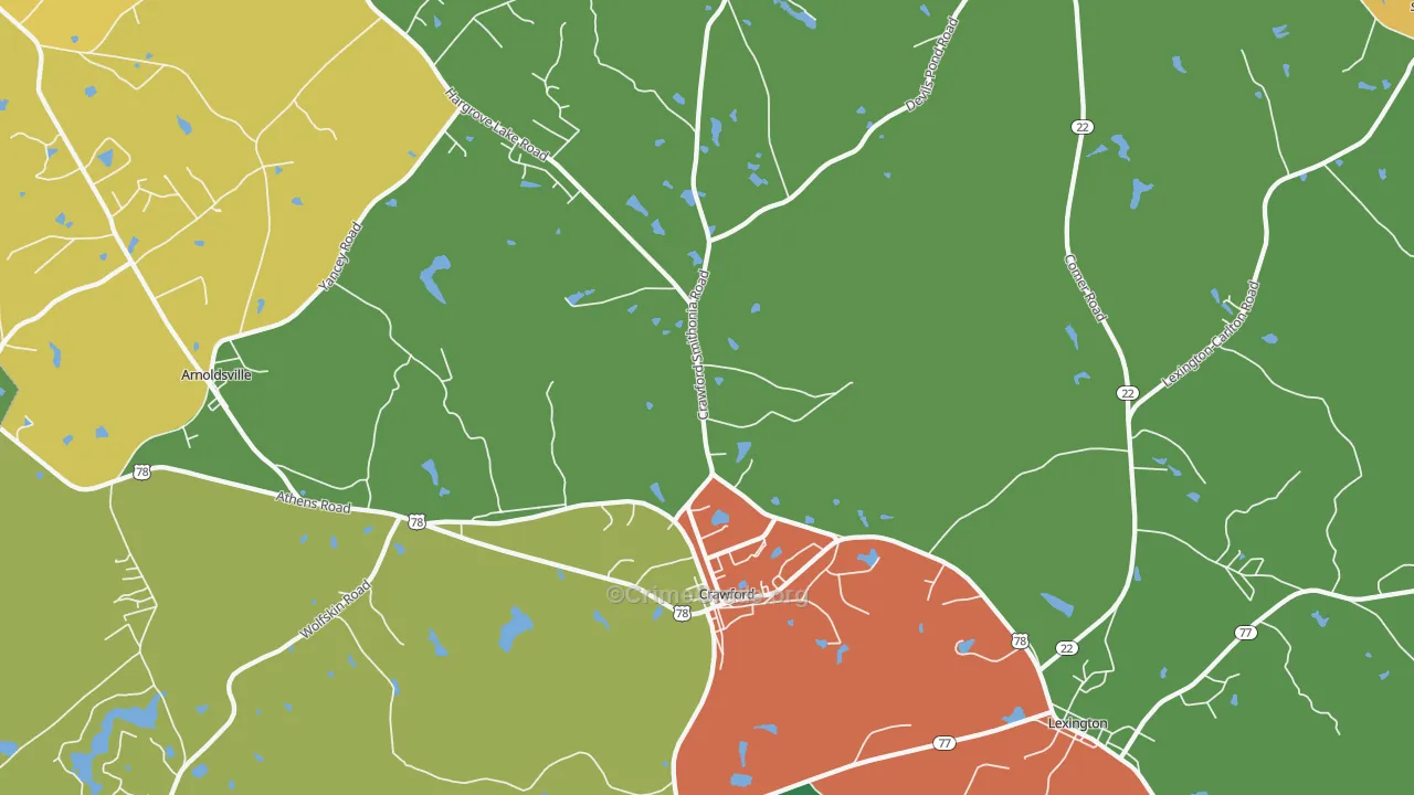 30630, GA Map of Theft Rates