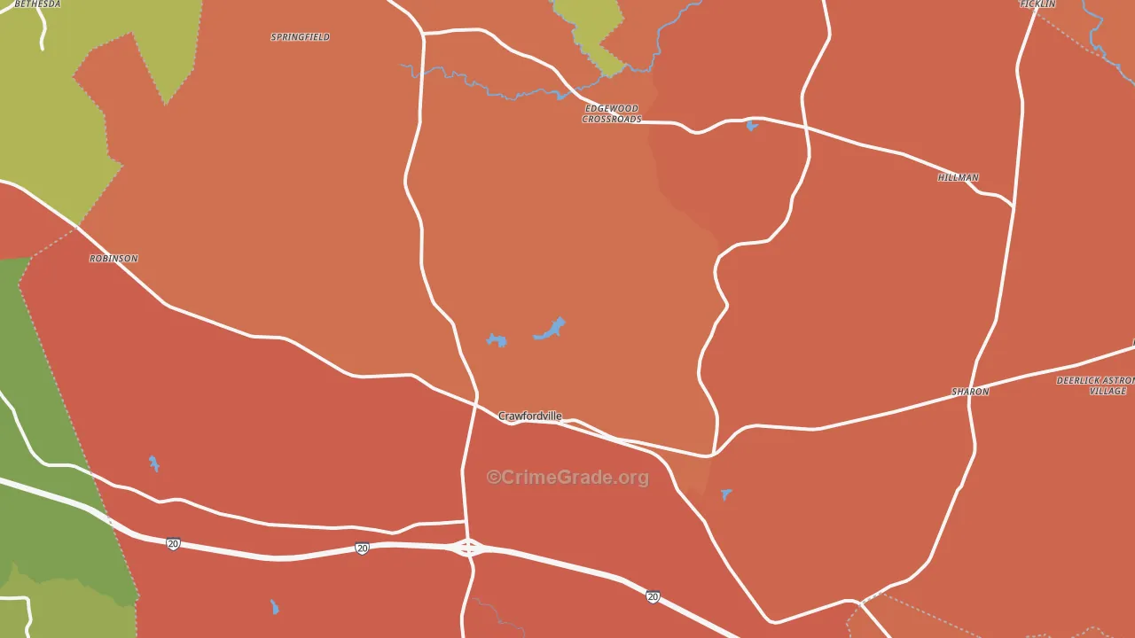 30631, GA Map of Theft Rates