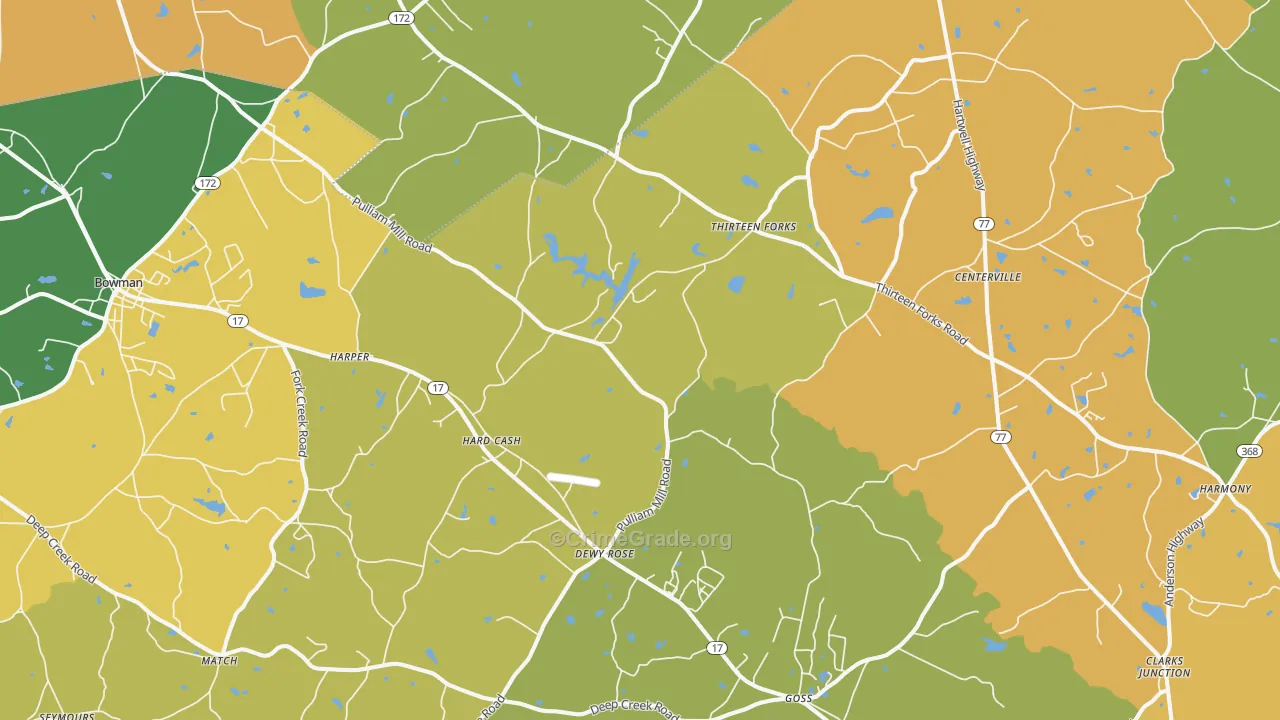 30634, GA Map of Theft Rates