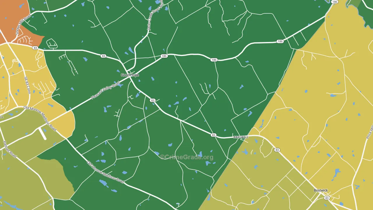 30641, GA Map of Theft Rates