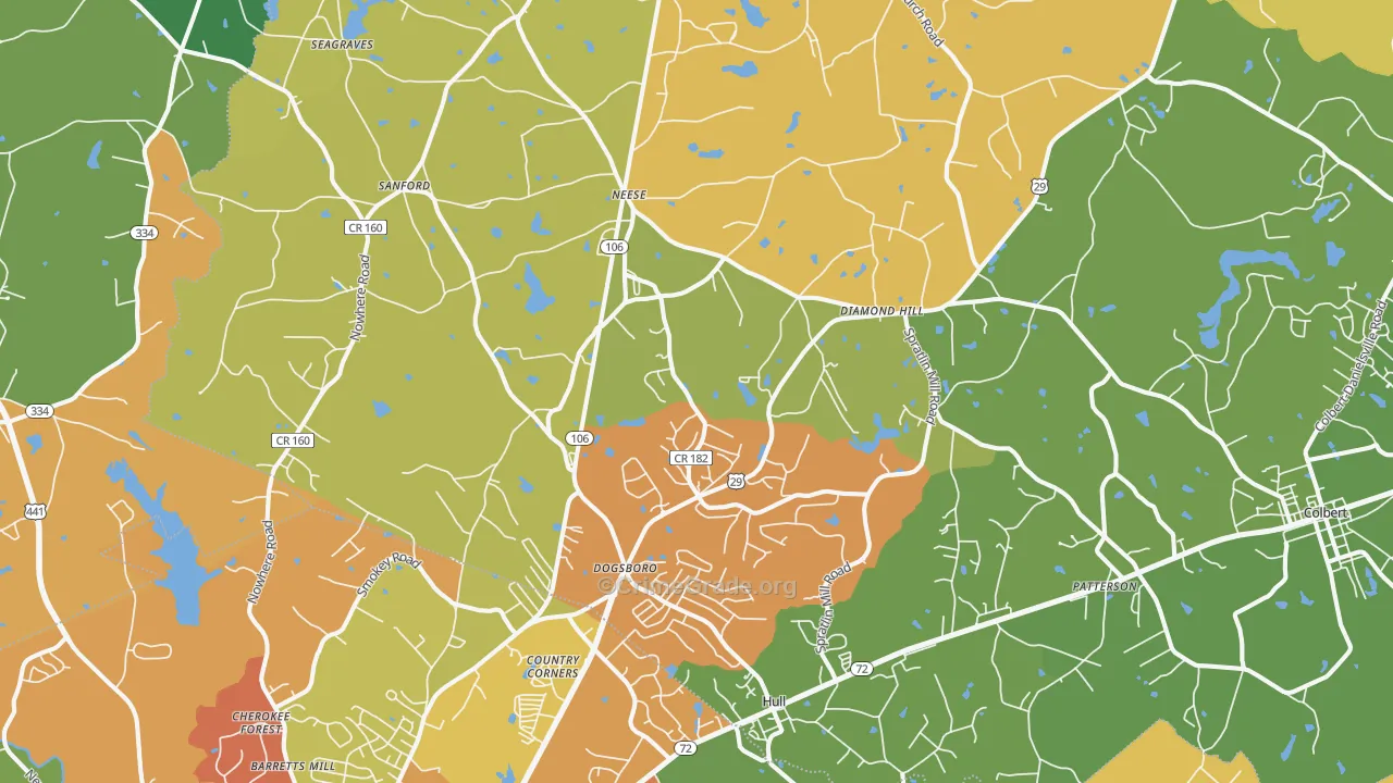 30646, GA Map of Theft Rates