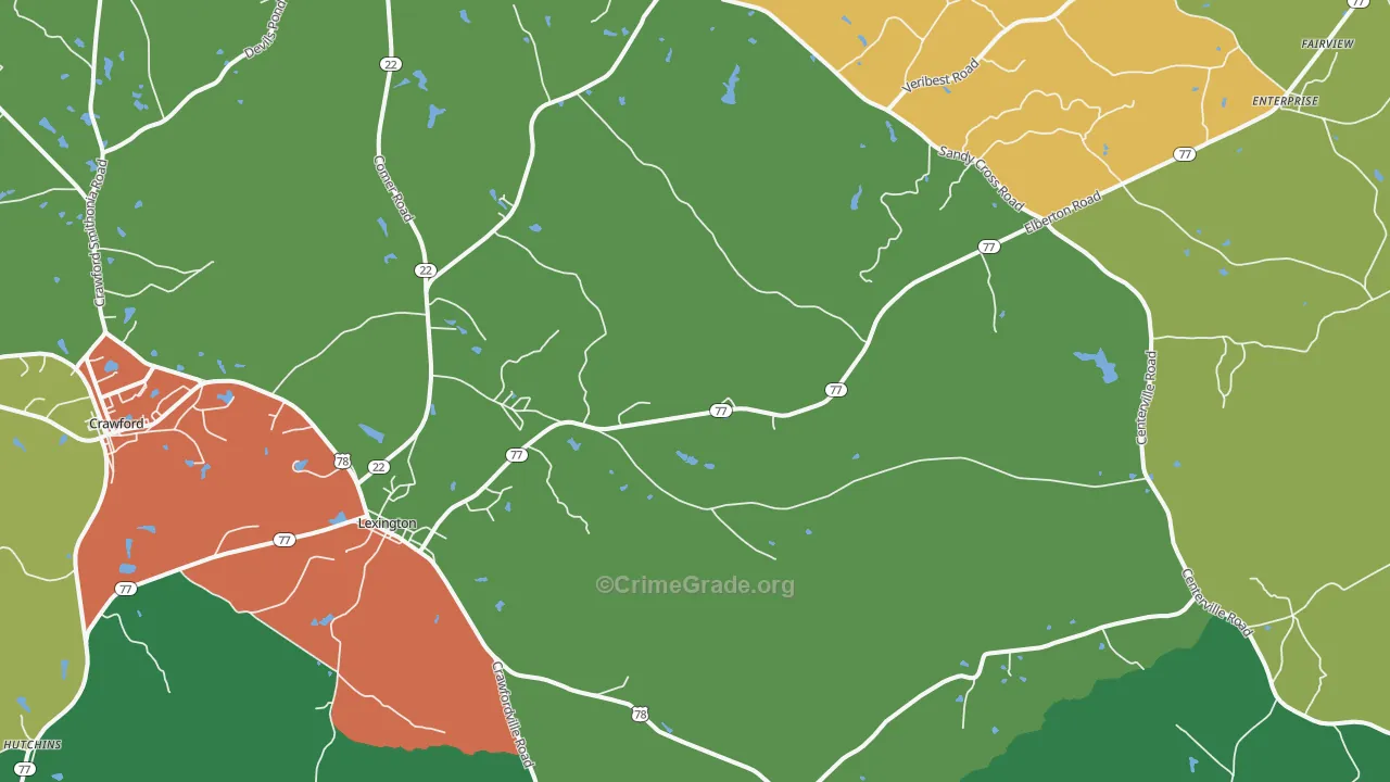 30648, GA Map of Theft Rates