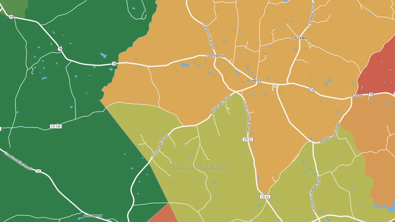 30660, GA Map of Theft Rates