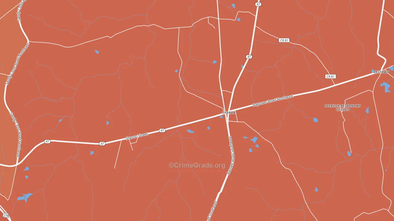 30664, GA Map of Theft Rates