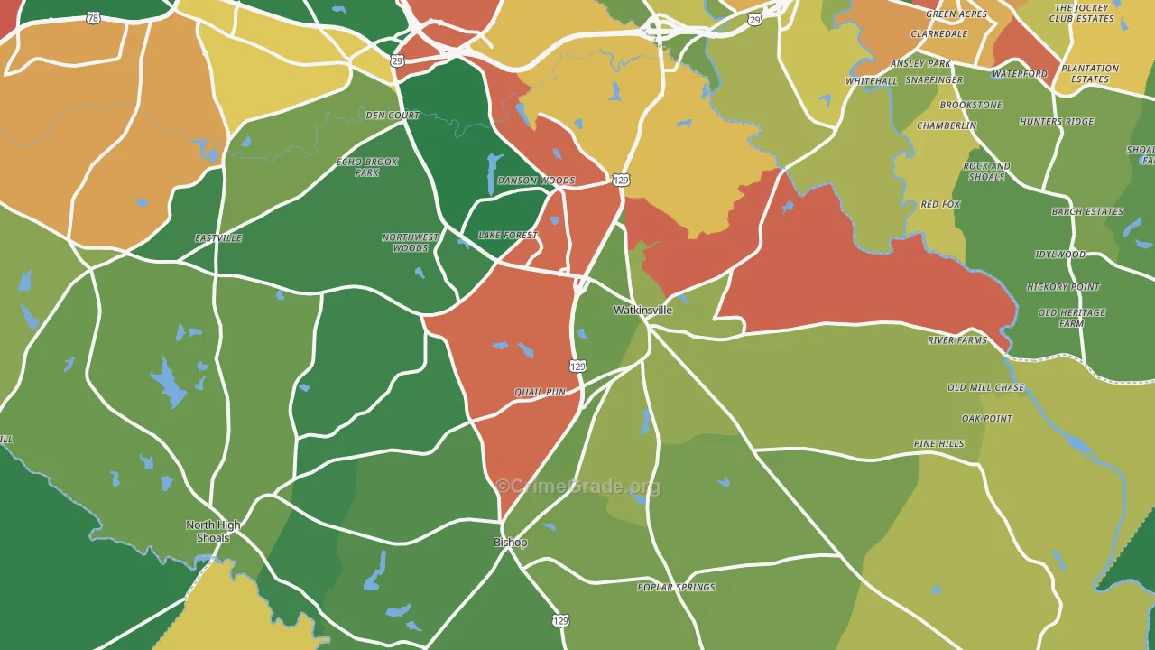 30677, GA Map of Theft Rates
