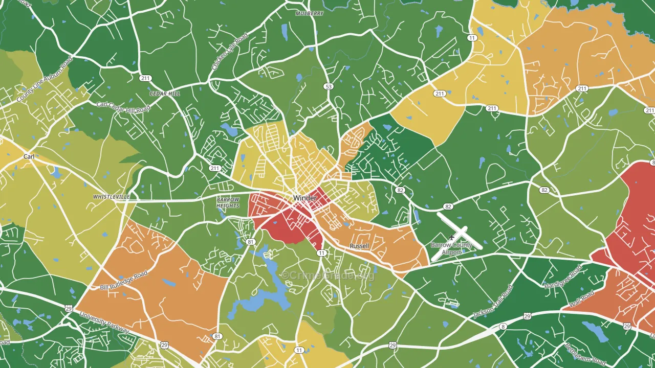 30680, GA Map of Theft Rates