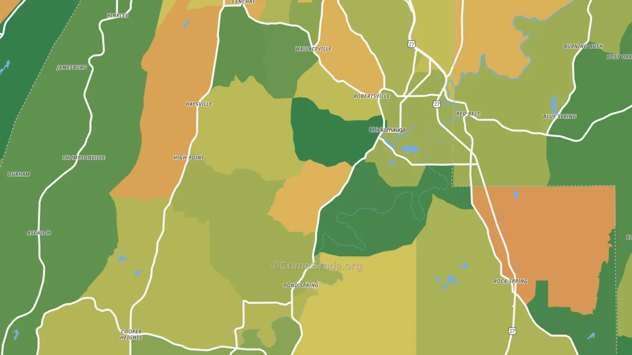 30707, GA Map of Theft Rates