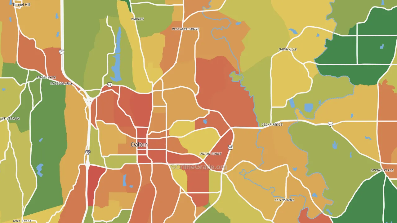 30721, GA Map of Theft Rates