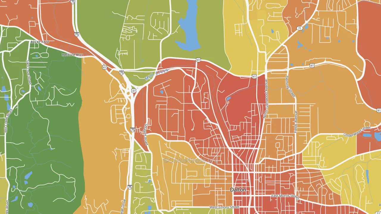 30722, GA Map of Theft Rates