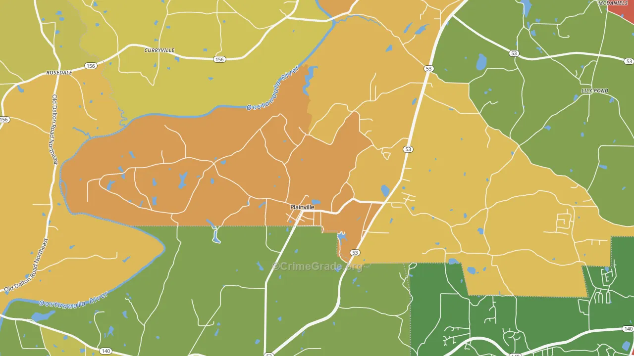 30733, GA Map of Theft Rates