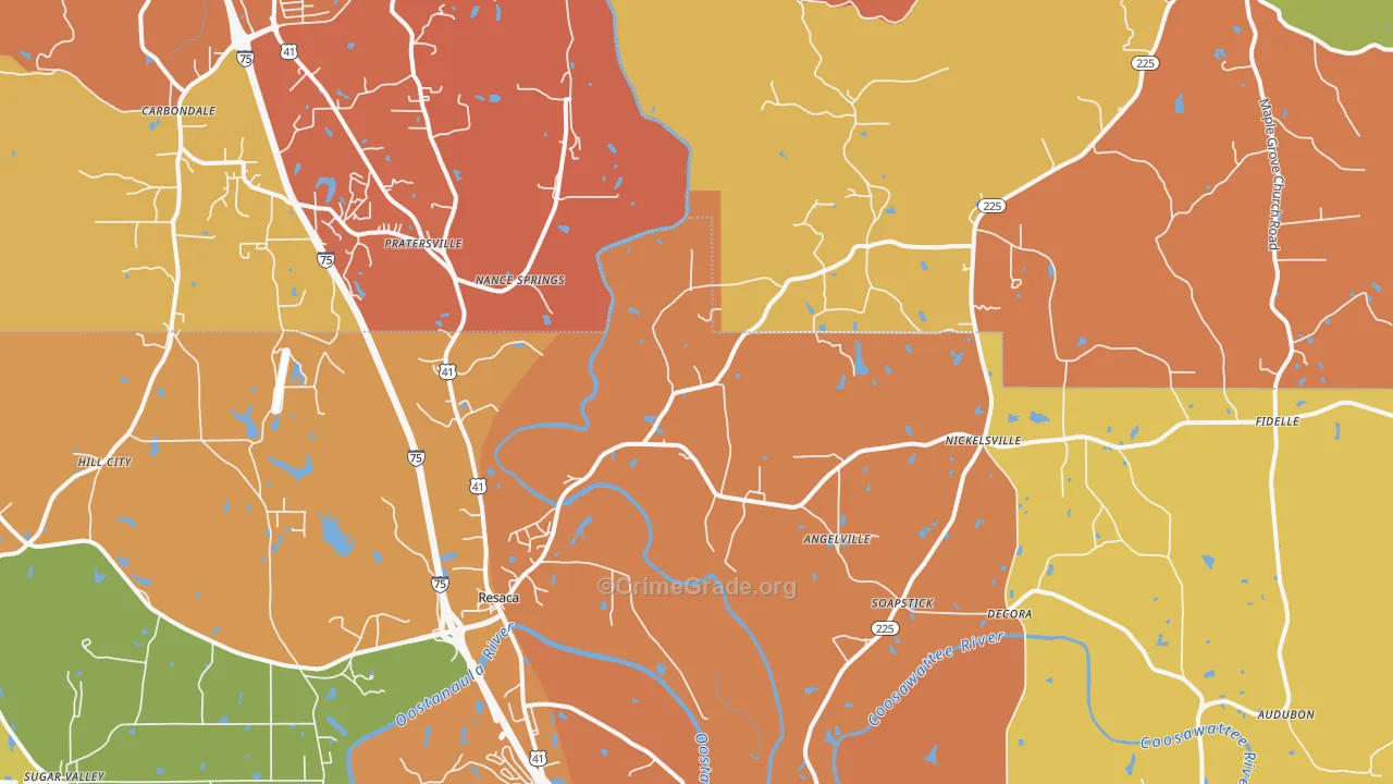 30735, GA Map of Theft Rates