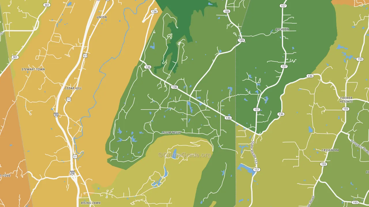 30738, GA Map of Theft Rates