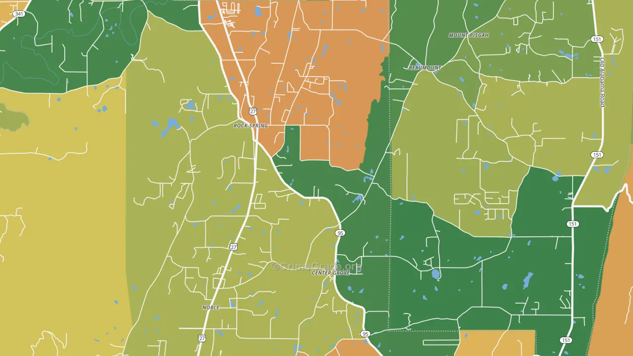 30739, GA Map of Theft Rates
