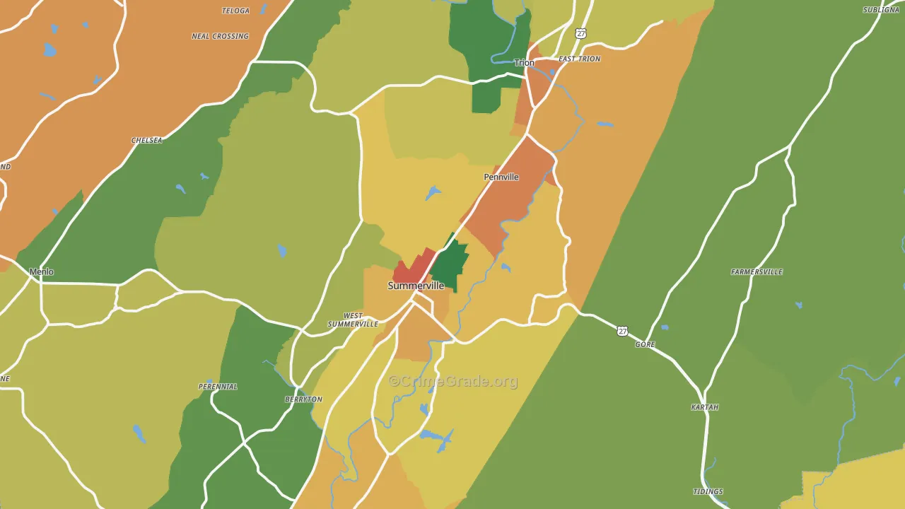 30747, GA Map of Theft Rates