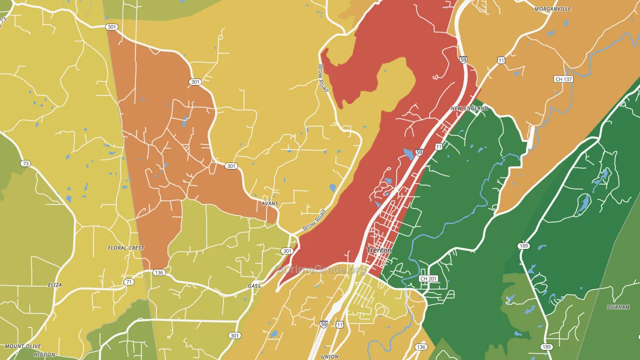 30752, GA Map of Theft Rates