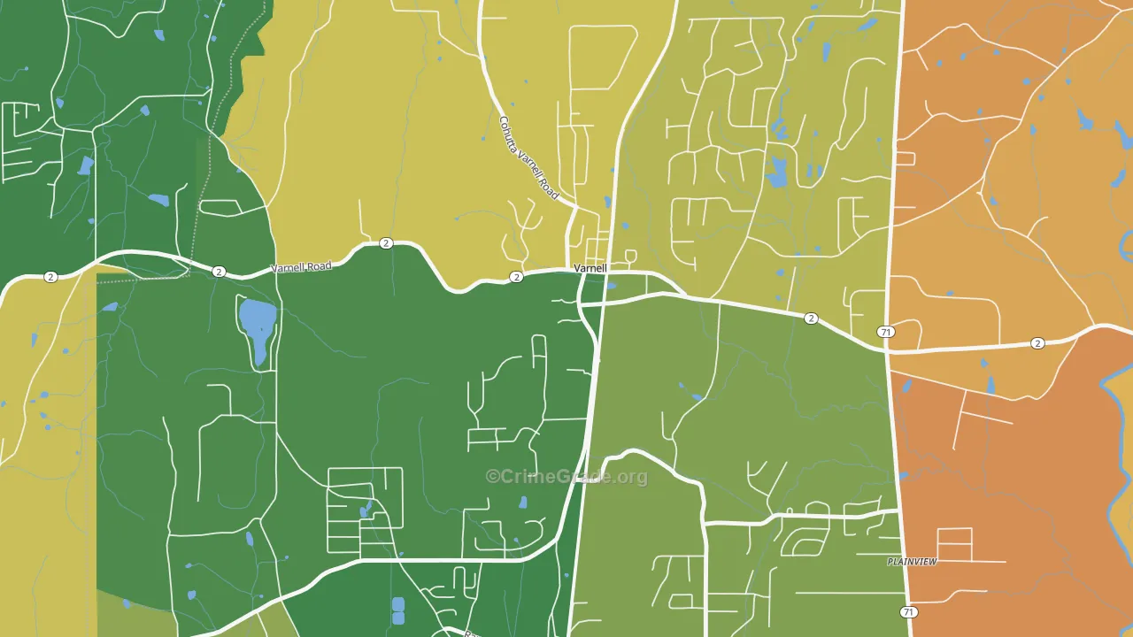 30756, GA Map of Theft Rates