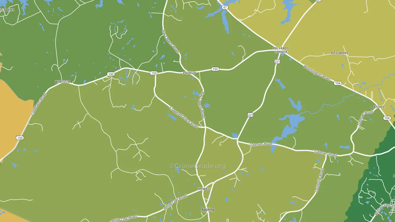 30802, GA Map of Theft Rates