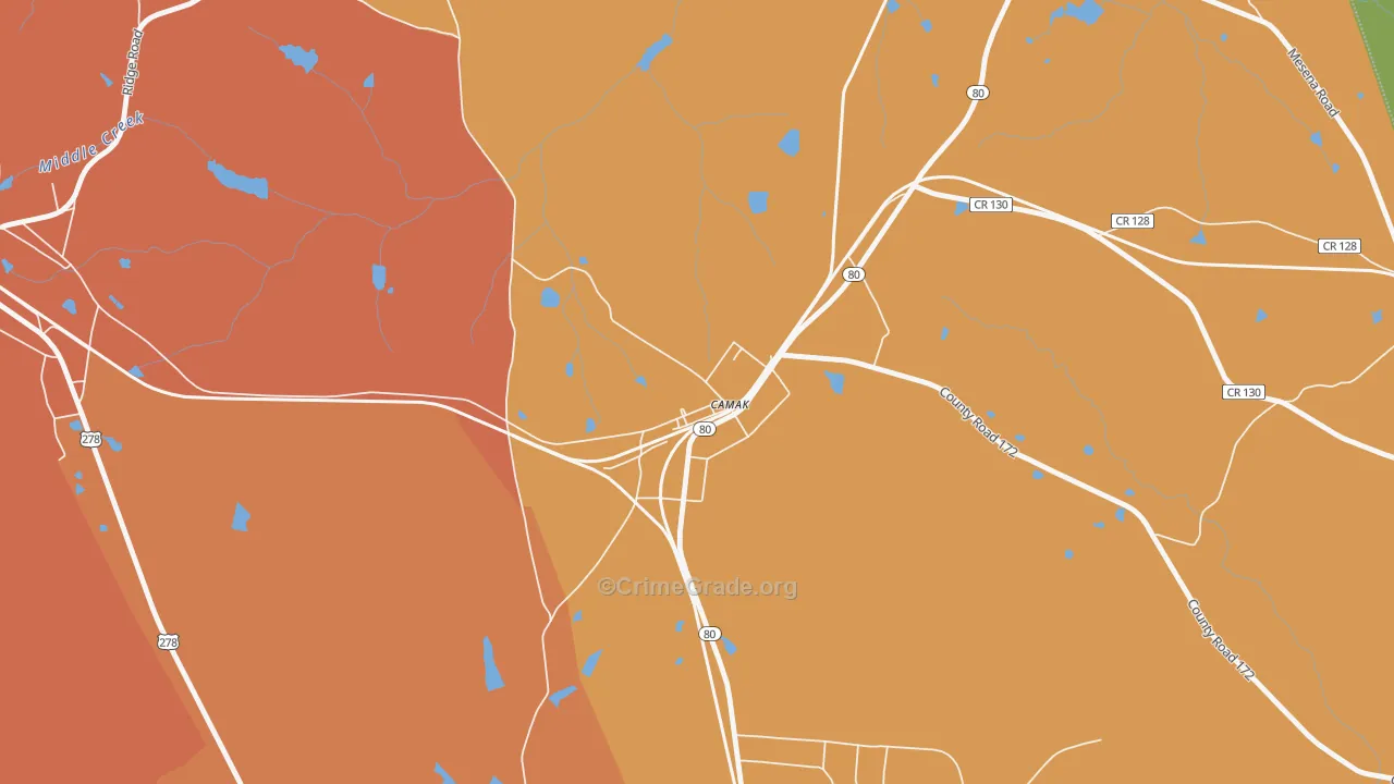 30807, GA Map of Theft Rates